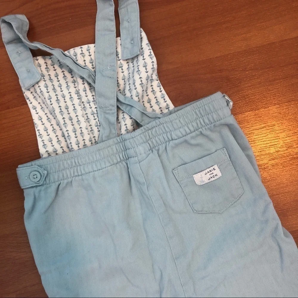 Janie and Jack Light Blue Overalls